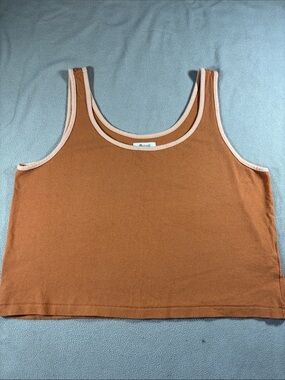 Madewell Rust Tank with Light Contrast Trim